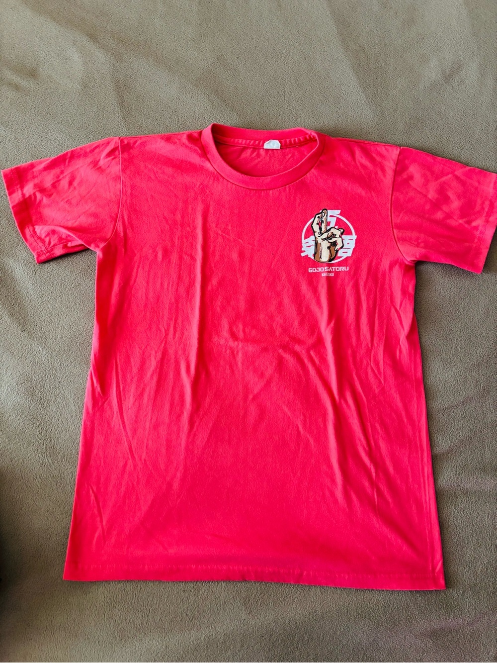 Men's Red Graphic Crewneck T-Shirt